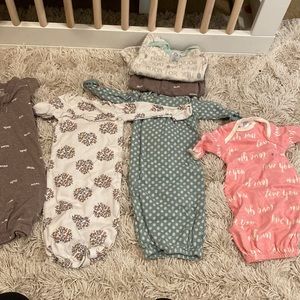6 baby gowns